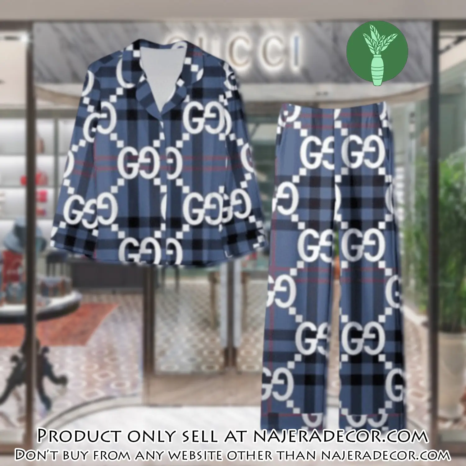 Trending luxury gc satin pajama set pjs1057 njr3810210